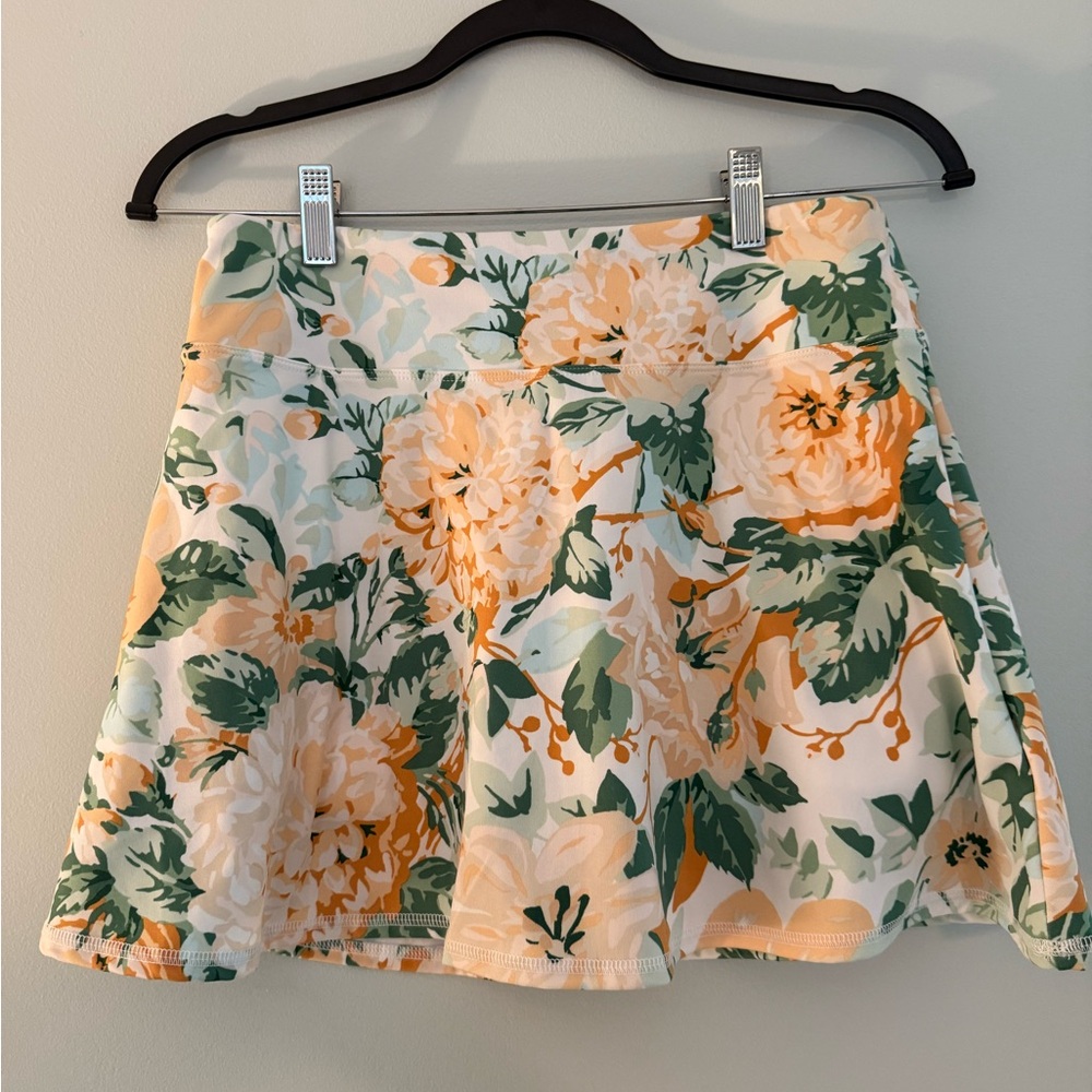 Laura Ashley Orange and Pink Golf Mini Skirt
